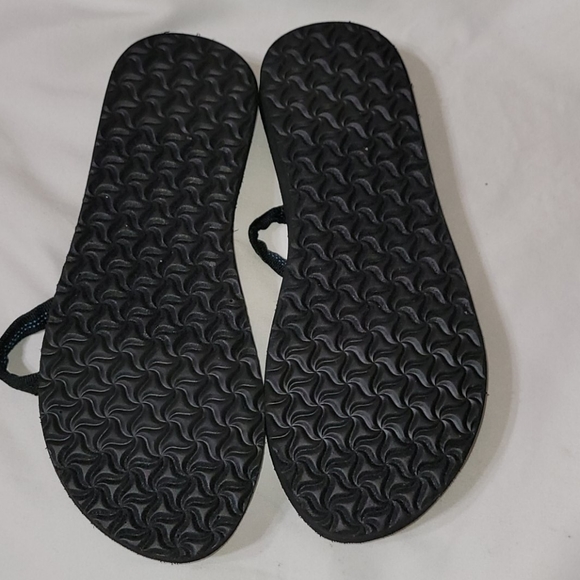 Teva Thong Black Foam Flip Flops Sandals Size 7 - Picture 6 of 8